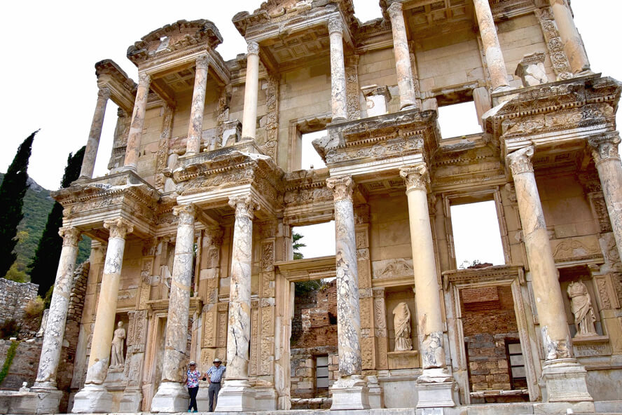 At the Library of Celsus
