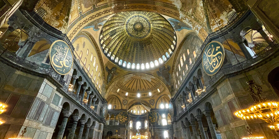 Interior of Hagia Sophia. Hagia Sophia – Church, Mosque or Museum?