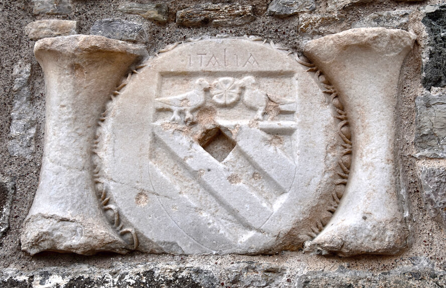 Coat of Arms of the Italian Tower. Bodrum Castle.
