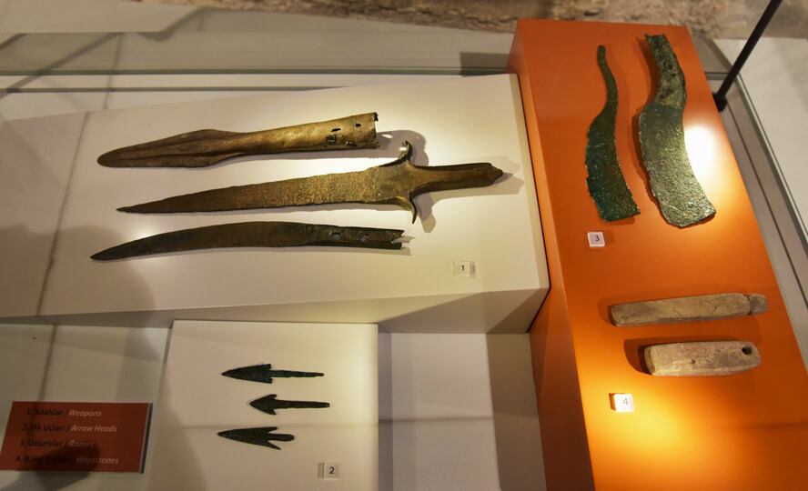 Mycenean Tools from the Necropolis of Musgebi. Bodrum Castle.