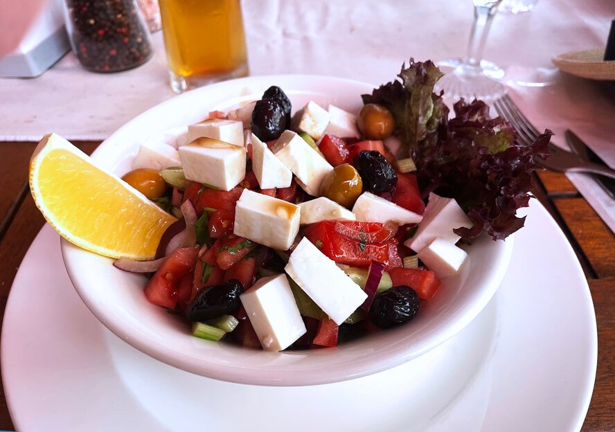 Greek Salad, Churchill’s Grill. Bodrum.