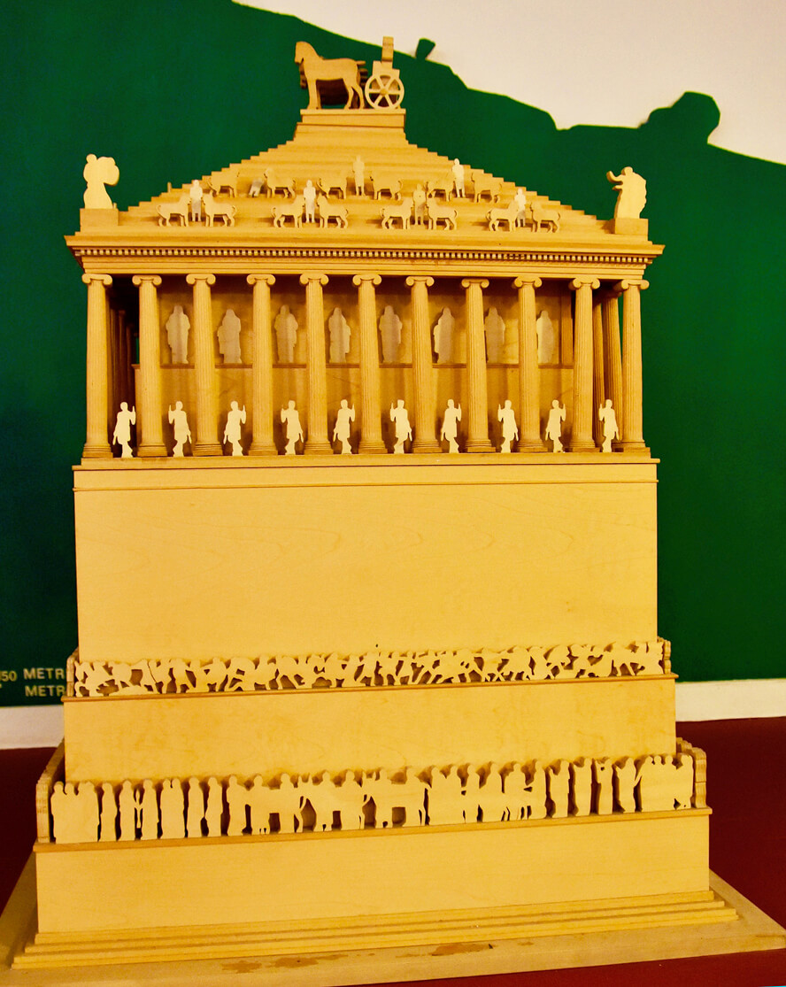 Model of the Mausoleum of Halicarnassus. Bodrum.