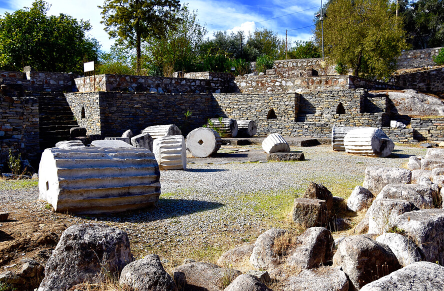 Mausoleum Ruins at Ground Level. Bodrum.