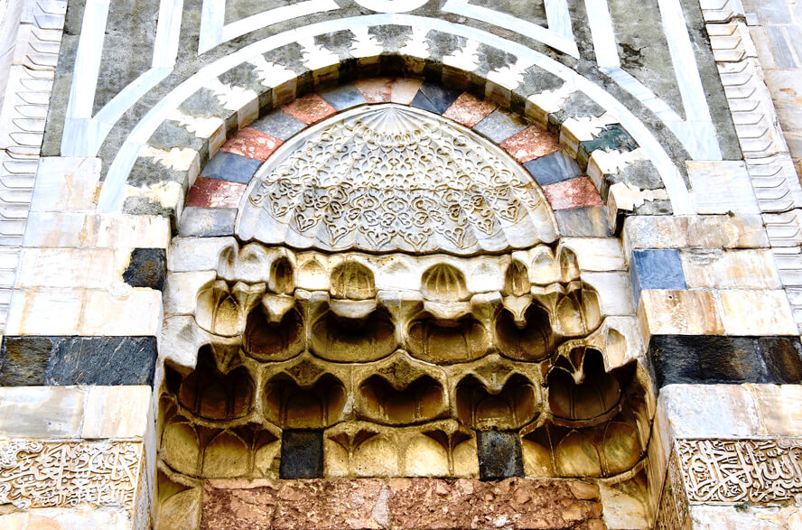 Entrance to Isa Bey Mosque. Basilica of Saint John, Selcuk, Turkey.
