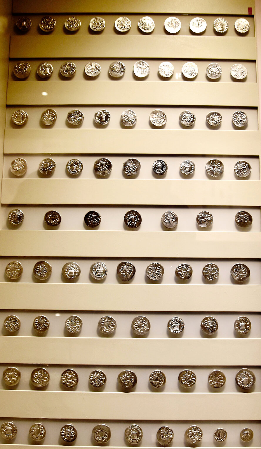 Ephesian Coins. The Ephesus Museum, Selcuk, Turkey.