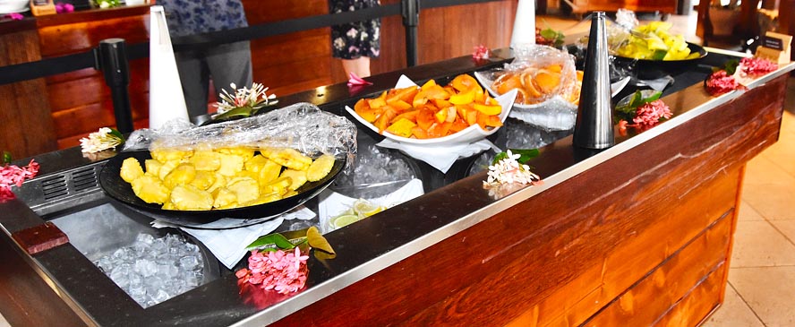 Fruit Bar, Manava Beach Resort, Moorea. French Polynesia.