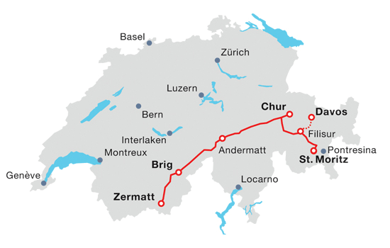 Glacier Express Route