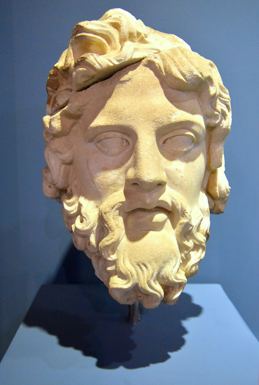 Head of Zeus. The Ephesus Museum, Selcuk, Turkey.