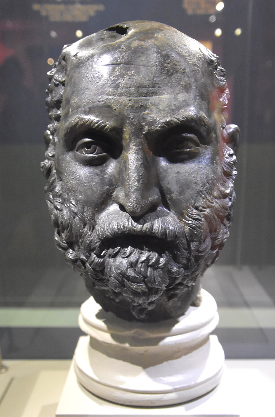 Head of a Philosopher. The Ephesus Museum, Selcuk, Turkey.