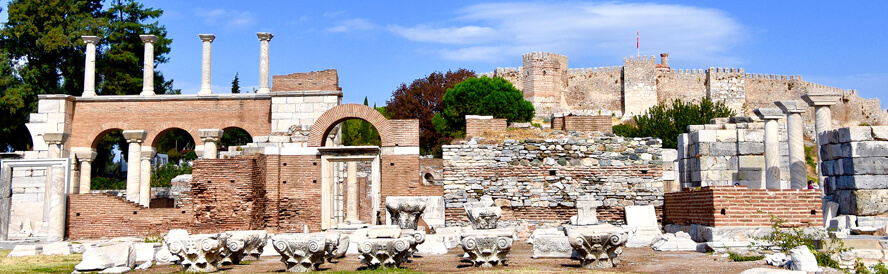 Ruins of the Basilica. Basilica of Saint John, Selcuk, Turkey.