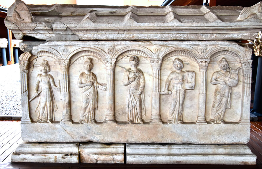 Sarcophagus of the Muses. The Ephesus Museum, Selcuk, Turkey.