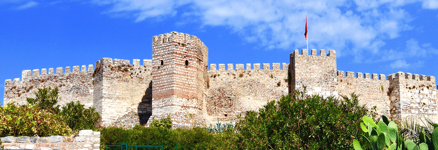 The Byzantine Castle at Selcuk. Basilica of Saint John, Selcuk, Turkey.
