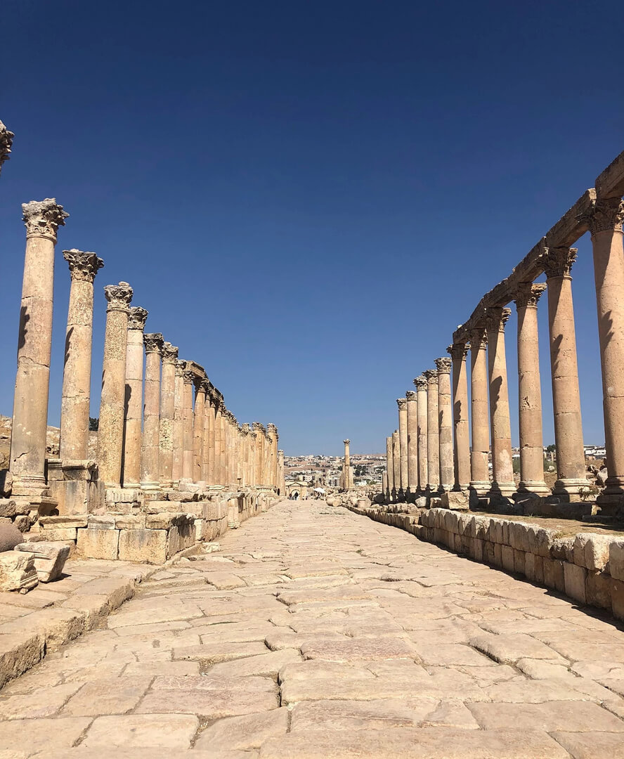 Jerash: The Ancient Cities, Vast Deserts, and Salty Seas of Jordan.
