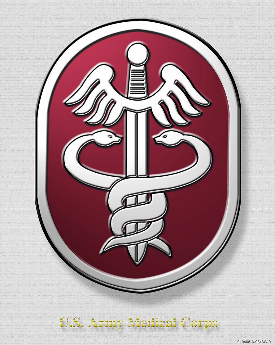 The United States Army Medical Corps Crest. Galen and the Asclepeion of Pergamon.