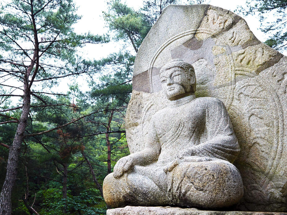 Seated Stone Buddha | Location: Gyeongju,  South Korea