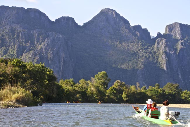 Boat Journey | Location: Vang Vieng,  Laos