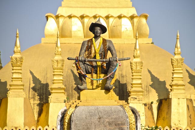 Pha That Luang, The gold covered Buddha Stupa | Location: Viangchan,  Laos