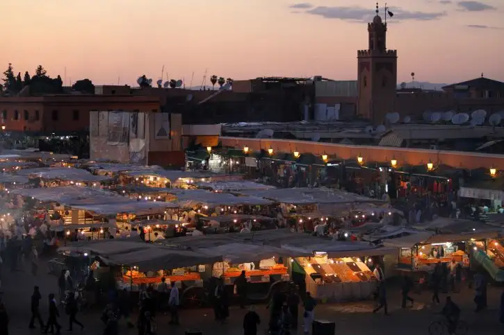 The famous Djemaa el Fna in Marrakech | Location: Marrakech,  Morocco