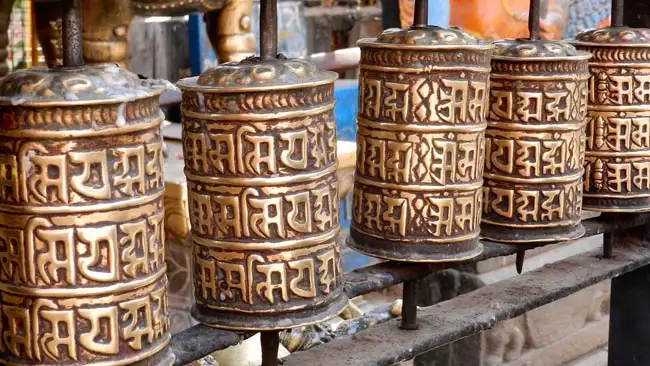 Buddhist Prayer Wheels | Location: Kathmandu,  Nepal