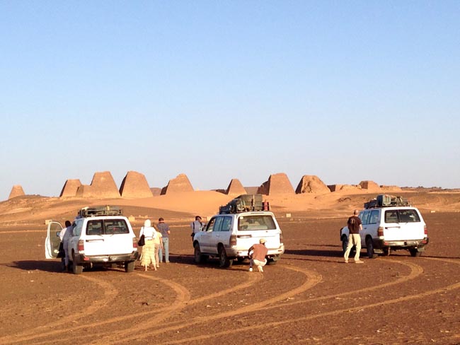 Sunset arrival at this amazing ste | Location: Meroe,  Sudan