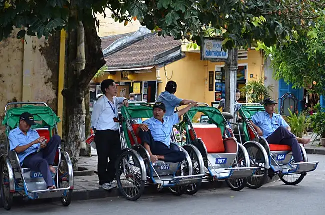 Cyclo (Xich Lo) drivers waiting for customer | Location: Hoi An,  Vietnam