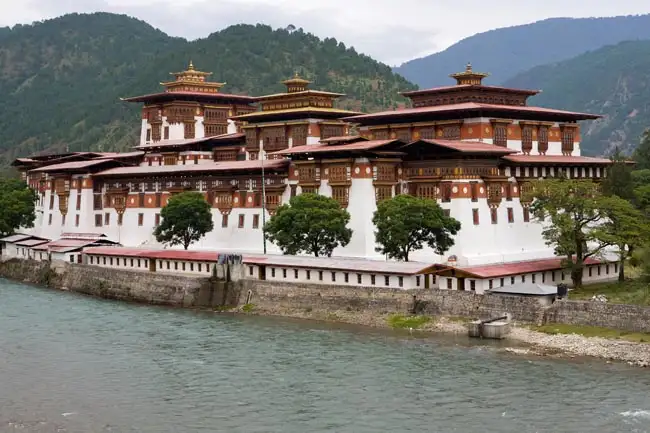 Temple at Punakha Dzong | Location: Punakha,  Bhutan