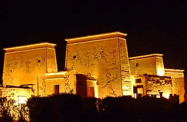 View of the Ruins of Karnak at night | Location: Luxor,  Egypt