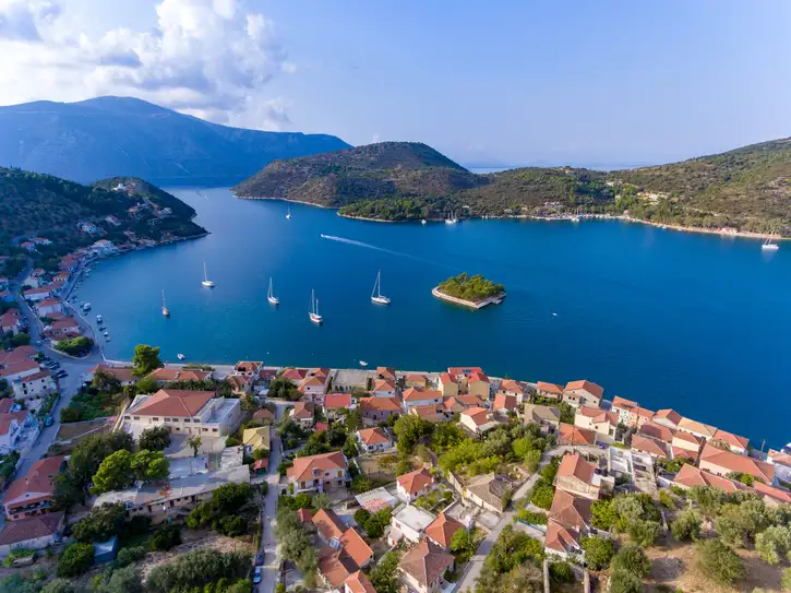 The town of Vathi | Location: Ithaki,  Greece