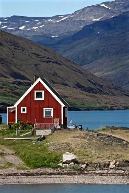 Traditiona painted wood house | Location: Greenland