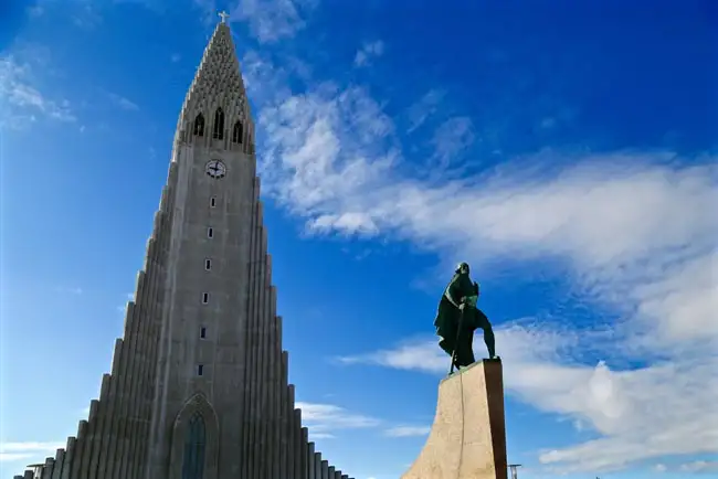 Hallgrímskirkja, largest Church in Iceland, stands 73 m. (240 ft.) tall | Location: Reykjavik,  Iceland